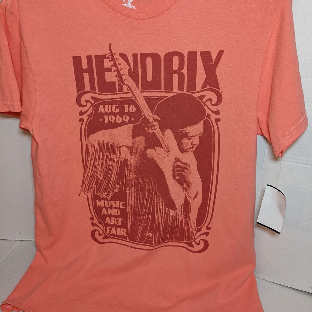 Authentic Hendrix Orange T-shirt Rock Tee
